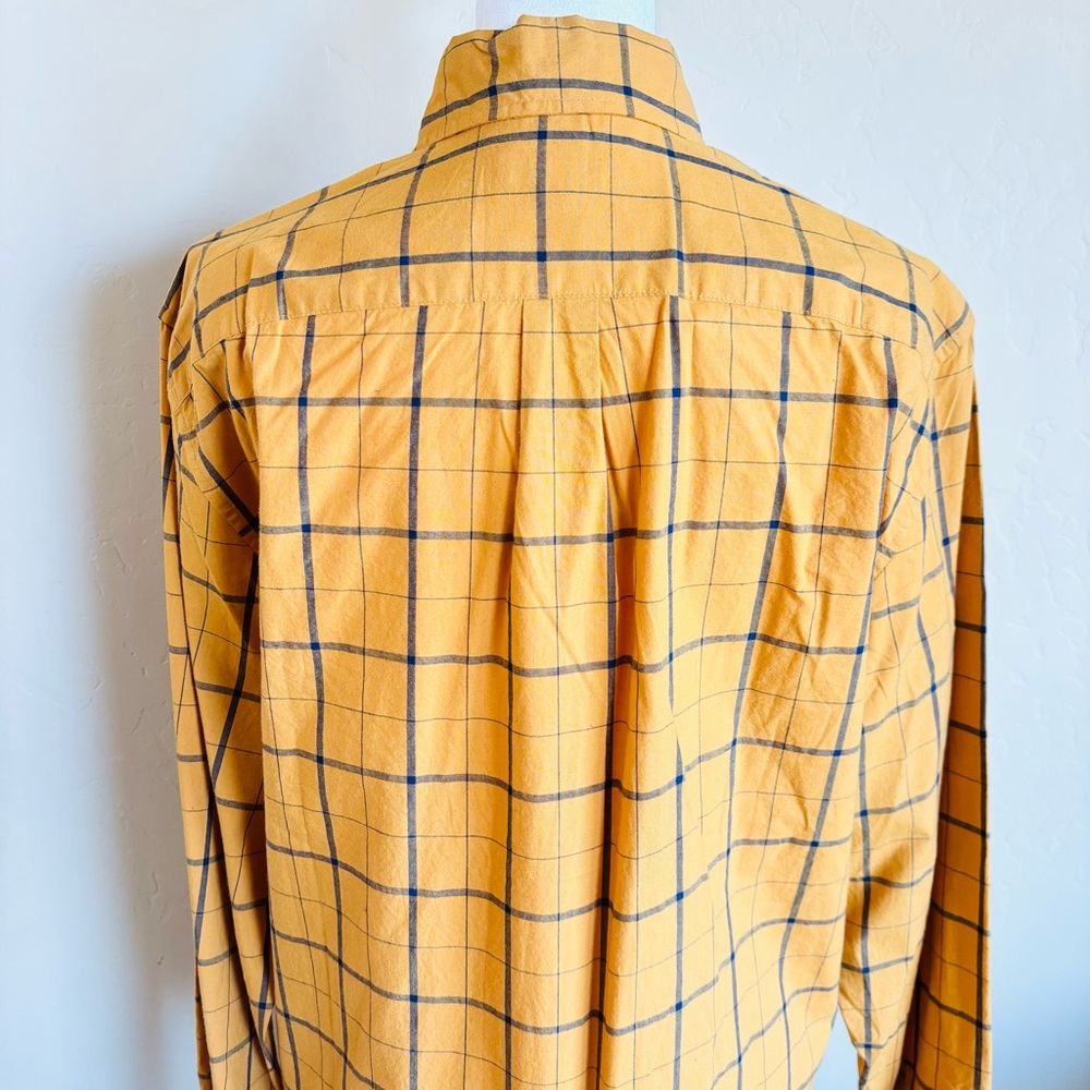 GAP Men's Mustard Plaid Button-Down Shirt NWT - Picture 9 of 12